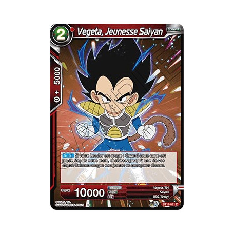 BT11-011 Vegeta, Jeunesse Saiyan