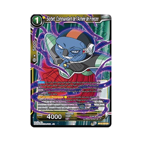 BT12-104 Sorbet, Commandant de l'Armée de Freezer