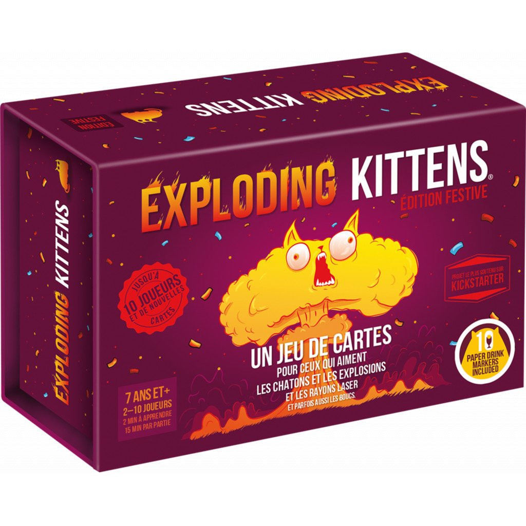 Jeu de société Exploding Kittens : édition 2 joueurs VF - Goupiya