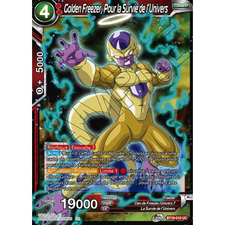 BT16-010 Golden Freezer, Pour la Survie de l'Univers