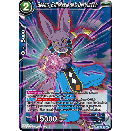 BT16-037 Beerus, Esthétique de la Destruction