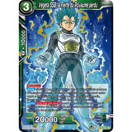 BT16-052 Vegeta SSB, la Fierté du Royaume perdu