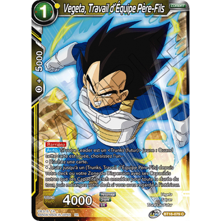 BT16-079 Vegeta, Travail d'Équipe Père-FIls