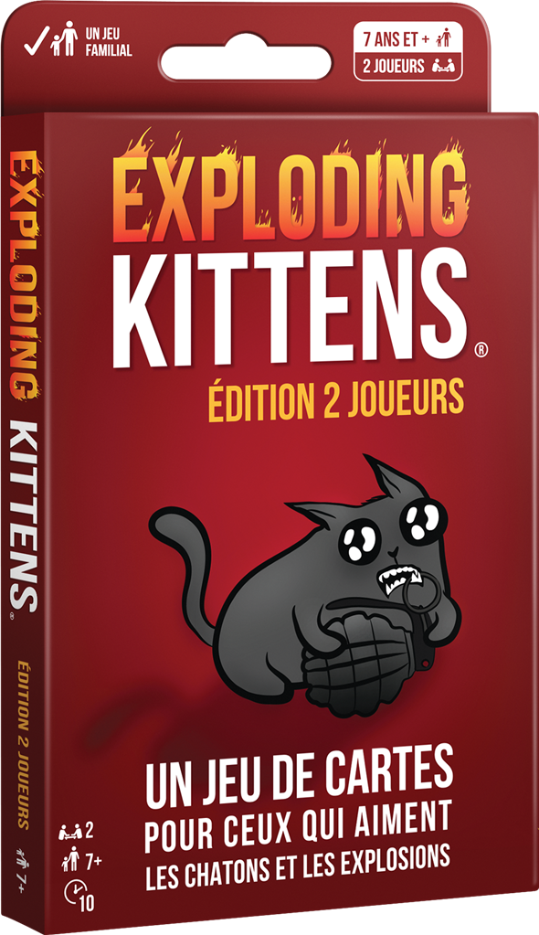 Jeu de société Exploding Kittens : édition 2 joueurs VF - Goupiya