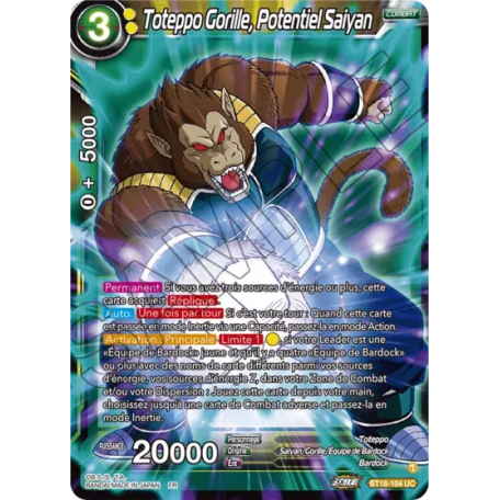 BT18-104 Great Ape Borgos, Saiyan Potential