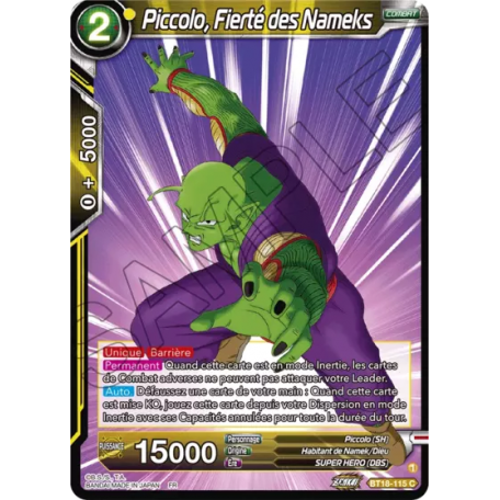 BT18-115 Piccolo, Namekian Pride