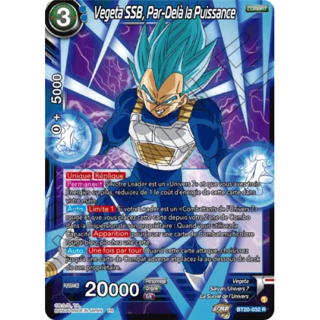 BT20-032 Vegeta SSB, Par-Delà la Puissance