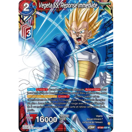 BT20-137 Vegeta SS, Réponse immédiate