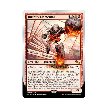 Carte Magic MTG Unstable - Rare Mythique - Infinity Elemental VO