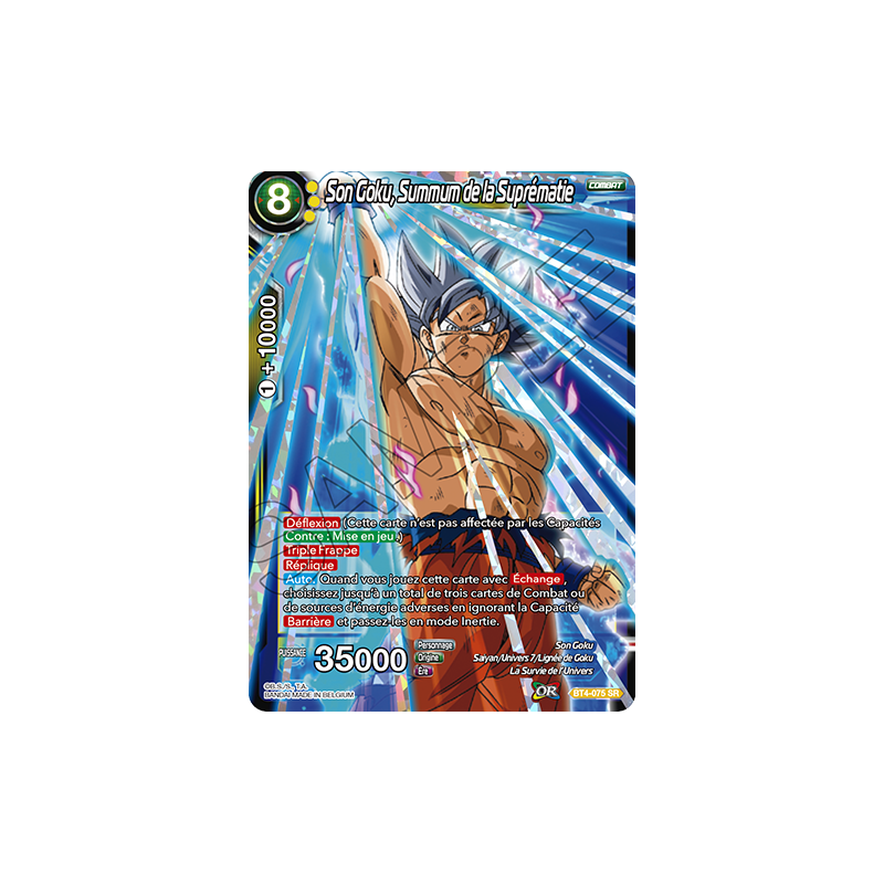 Carte Dragon Ball Super VF - BT4-075 Son Goku, Summum de la Suprématie