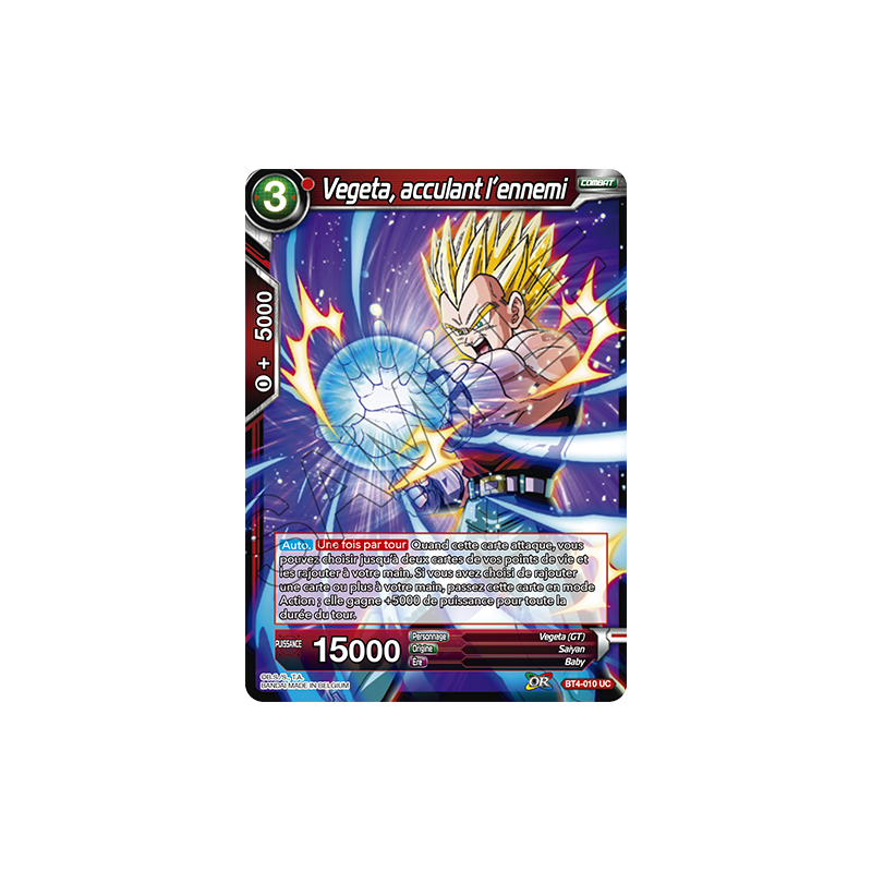  Carte  Dragon  Ball  Super  VF  BT4 010 Vegeta acculant l ennemi