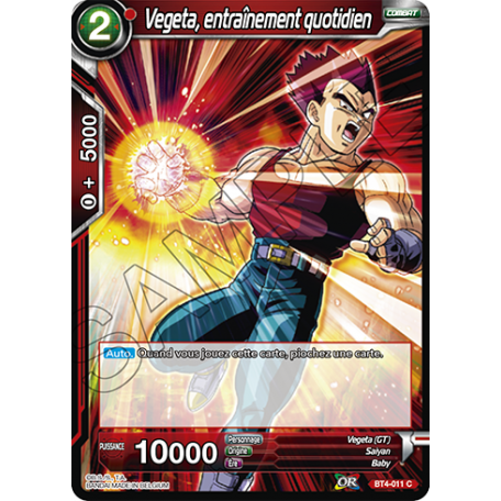 BT4-011 Vegeta, entraînement quotidien