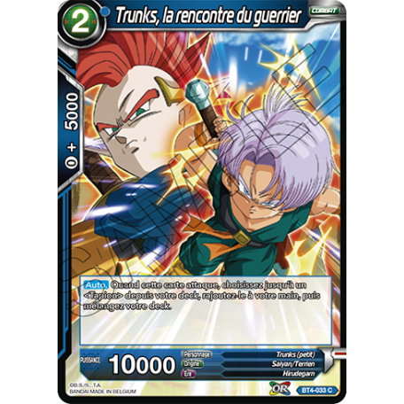 BT4-033 Trunks, la rencontre du guerrier