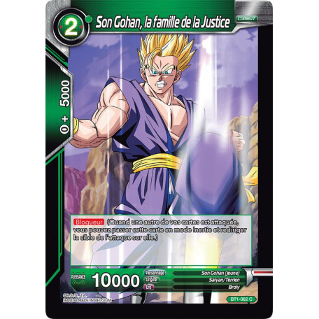 BT1-062 Son Gohan, la famille de la Justice