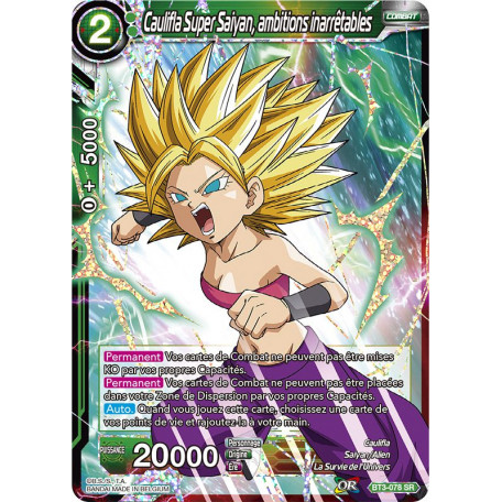 BT3-078 Caulifla Super Saiyan, ambitions inarrêtables