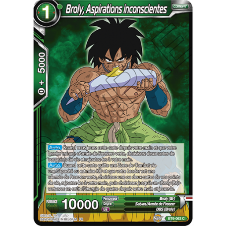 BT6-063 Broly, aspirations inconscientes